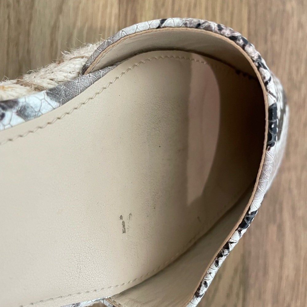 Vince Camuto Jeliany Espadrille Platform Sandal in Taupe/Tone/Snakeskin - Picture 13 of 15